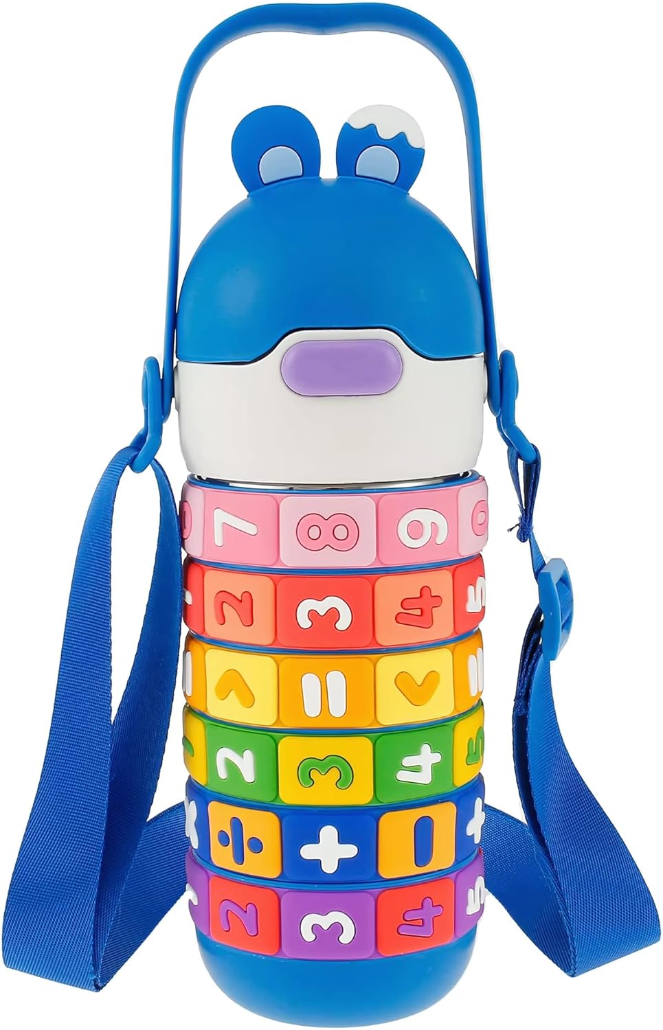 KIDS MATH LEARNING WATER BOTTLE 430ML, BPA FREE, LEAK PROOF STAINLESS STEEL,VACUUM INSULATED