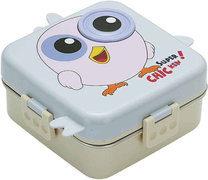 SUPER DINOSAUR STEEL LUNCH BOX, DINO EYE SPILL FREE LUNCH STEEL LUNCH BOX STAINLESS STEEL,DOUBLE DECKER,BPA FREE LEAKPROOF