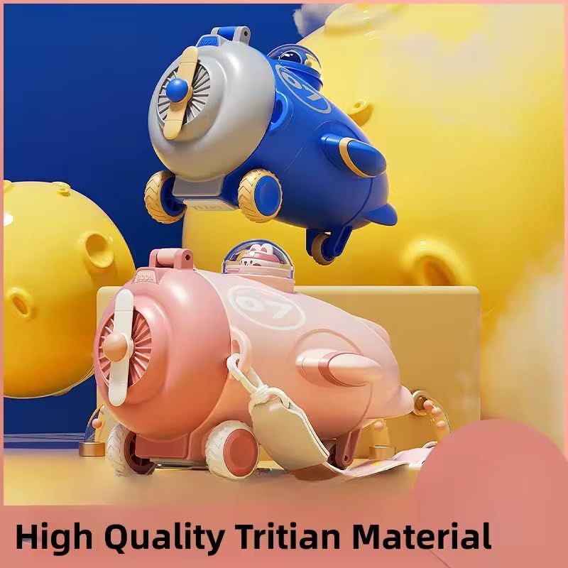AEROPLANE SHAPE KIDS WATER BOTTLE WITH STRAW 500ML