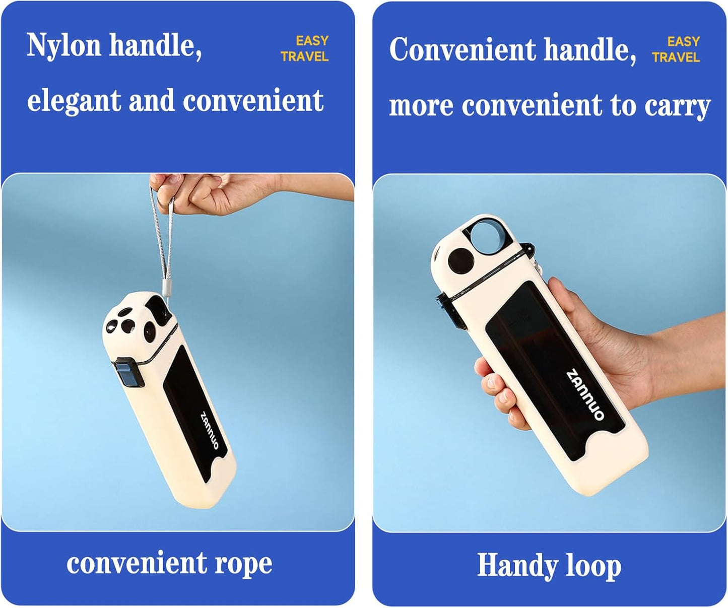 FLIP TOP PORTABLE SQUARE PLASTIC WATER BOTTLE 350ML,FOOD GRADE,DUCKBILL DESIGN,SILICON SEAL CREAM
