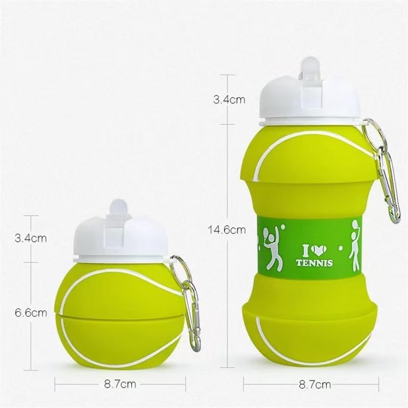 COLLAPSIBLE BASKETBALL WATER BOTTLE-FOLDABLE AND LEAK PROOF BOTTLE FOR KIDS 450ML