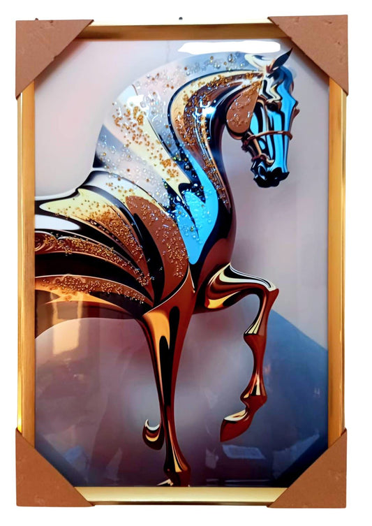 BEAUTIFUL STONED HORSE ACRYLIC WALL FRAME FOR YOUR HOME AND OFFICES,THE SPARKLING 3D EFFECT MAKES IT A PERFECT PIECE TO BEAUTIFY YOUR SPACE.IT IS SO ELEGANT