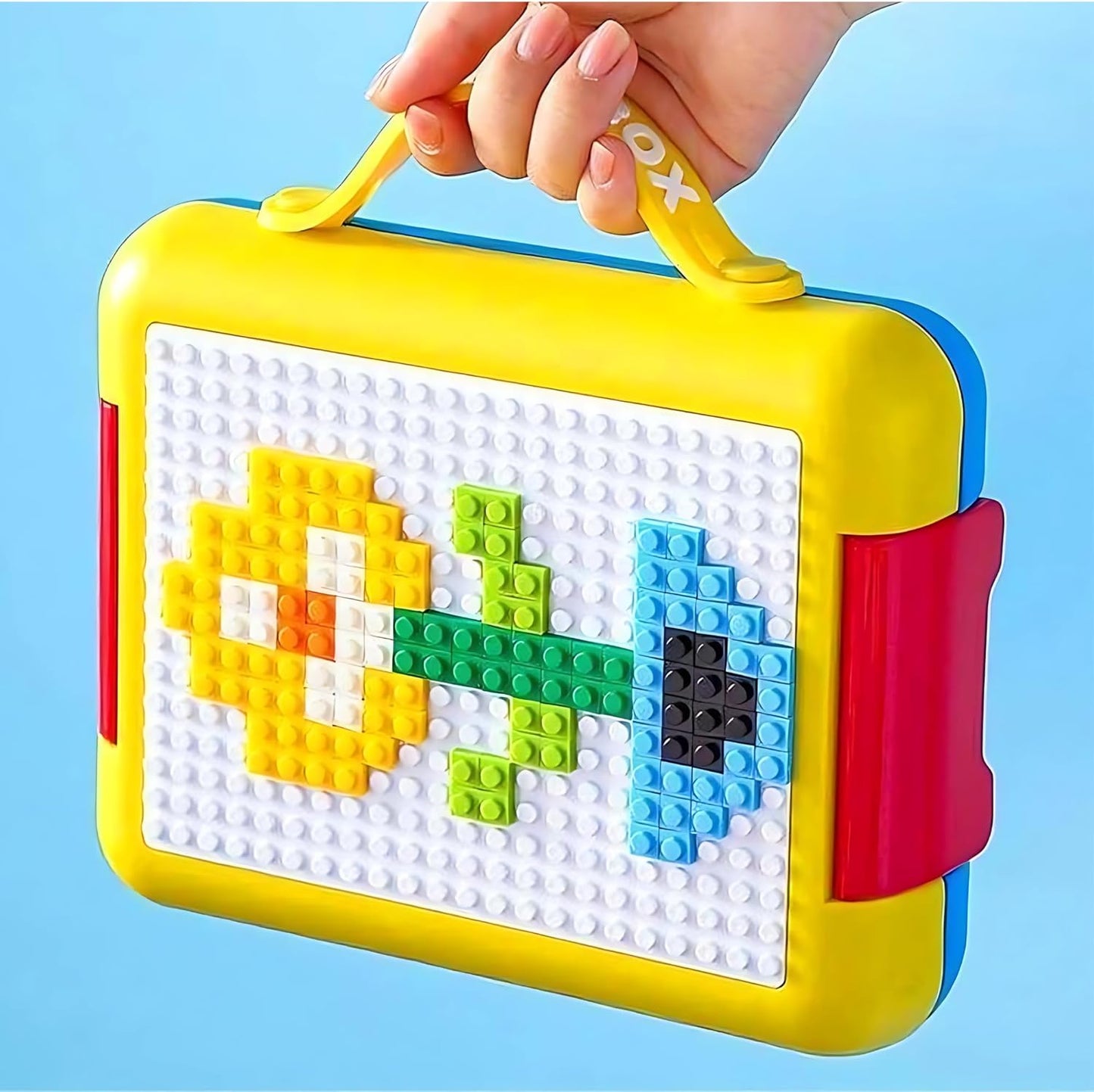 BENTO LUNCH BOX PLASTIC COMES WITH DIY STICKERS THAT HELPS THE KIDS CREATE FUNNY CHARACTERS ON THEIR LUNCH BOX