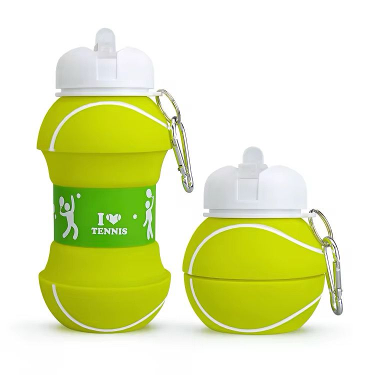 COLLAPSIBLE BASKETBALL WATER BOTTLE-FOLDABLE AND LEAK PROOF BOTTLE FOR KIDS 450ML