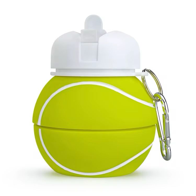 COLLAPSIBLE BASKETBALL WATER BOTTLE-FOLDABLE AND LEAK PROOF BOTTLE FOR KIDS 450ML