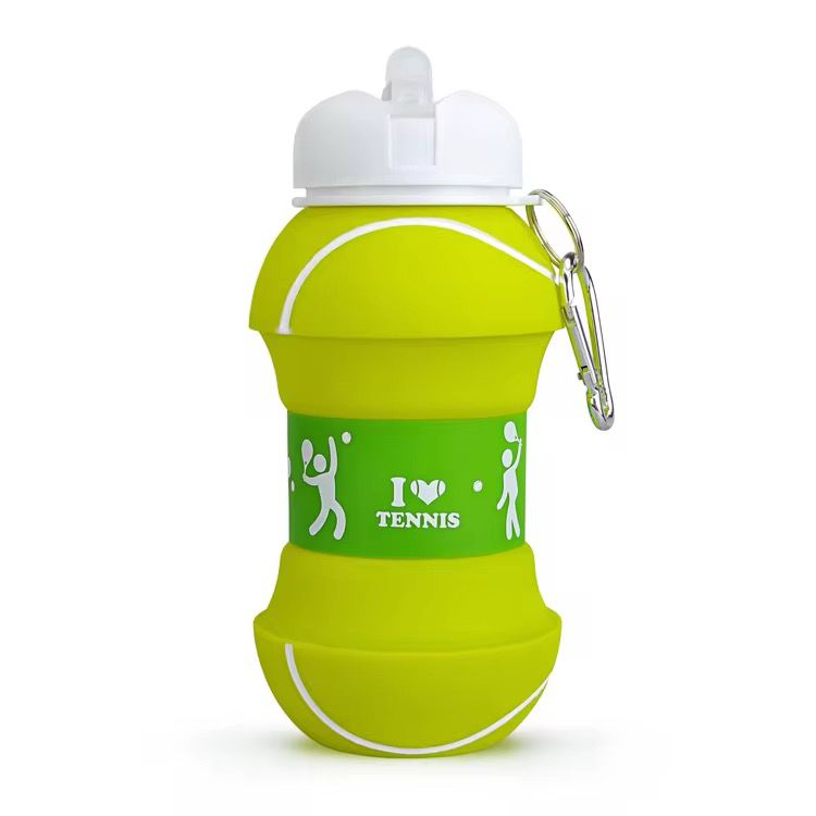 COLLAPSIBLE BASKETBALL WATER BOTTLE-FOLDABLE AND LEAK PROOF BOTTLE FOR KIDS 450ML